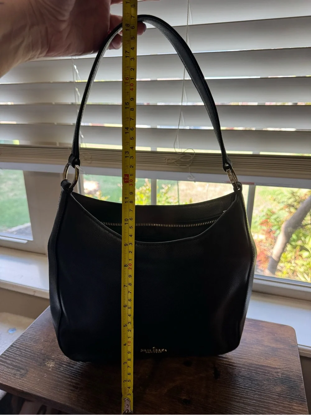 Kate Spade New York Black Saffiano Leather Shoulder Bag Hobo Tote